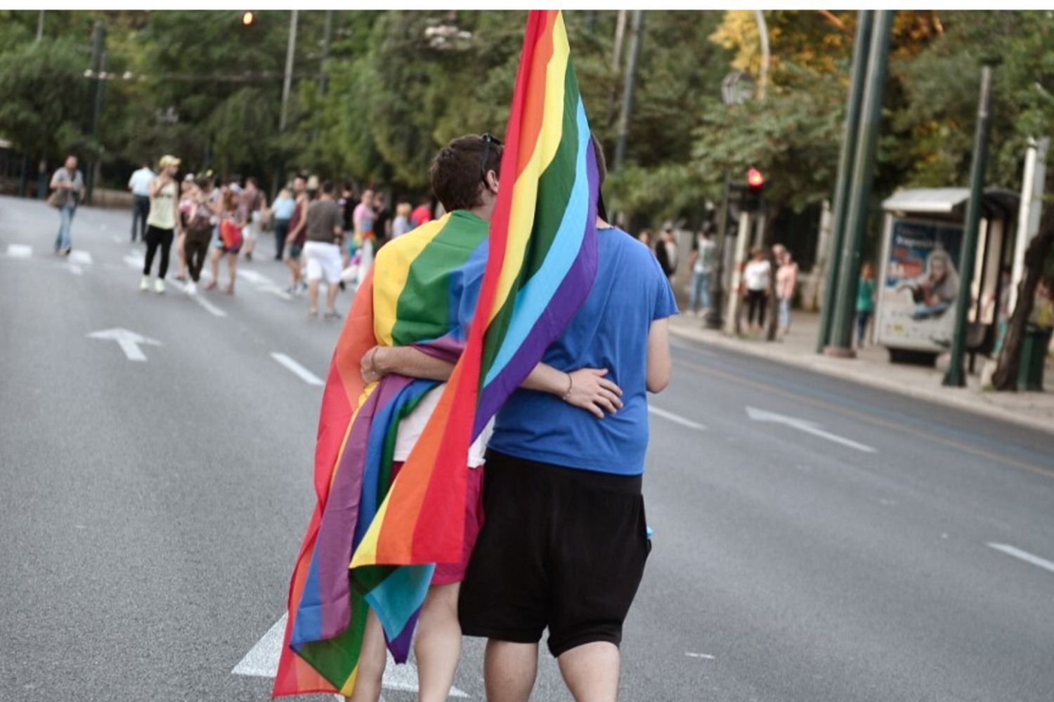 Partecipanti al Gay Pride di Atene