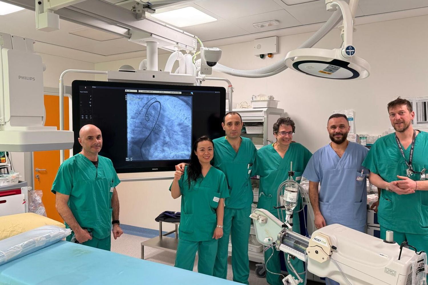L'equipe di Cardiologia Interventistica del San Camillo