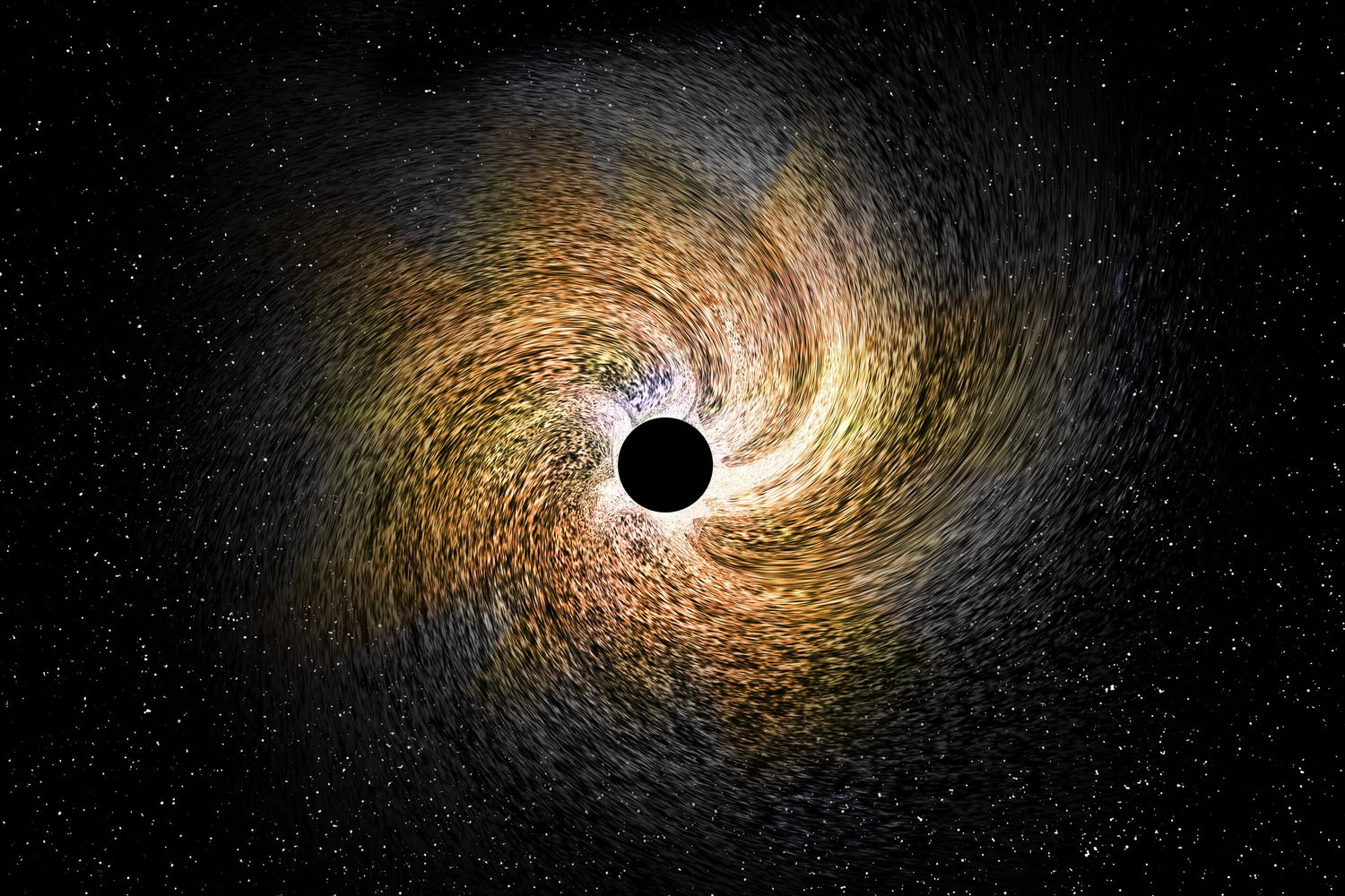 Rappresentazione grafica di un buco nero