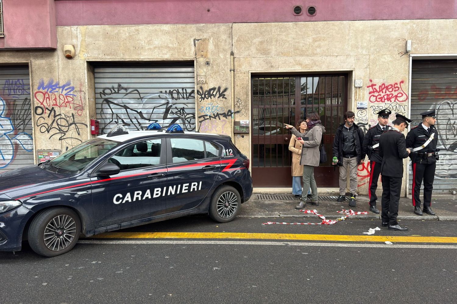 Luogo dell'omicidio al Pigneto