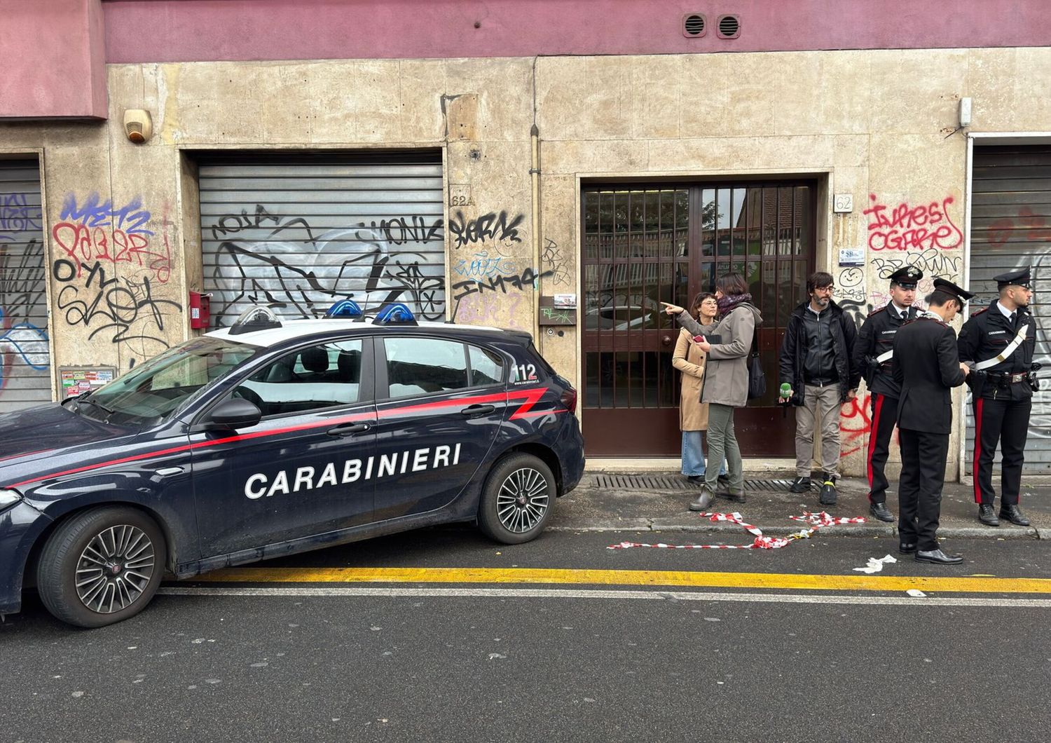 Luogo dell'omicidio al Pigneto