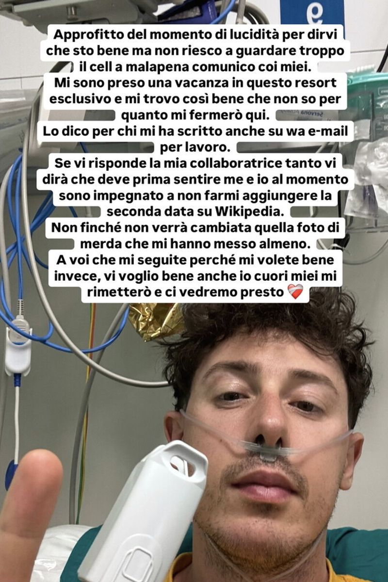 shade ospedale ricovero messaggio fan