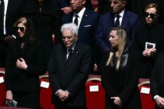 Sergio Mattarella ai funerali di Papa Francesco