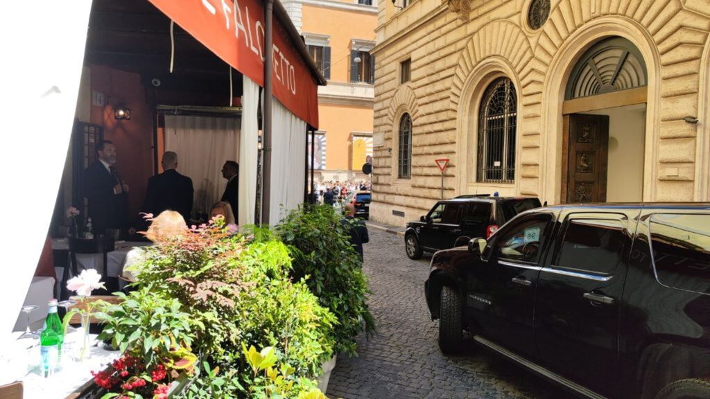 Biden a pranzo da Il Falchetto