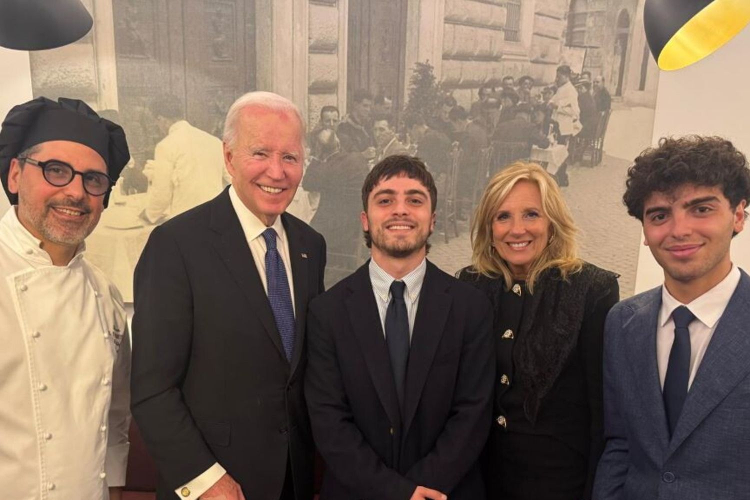 Biden a pranzo a Il Falchetto