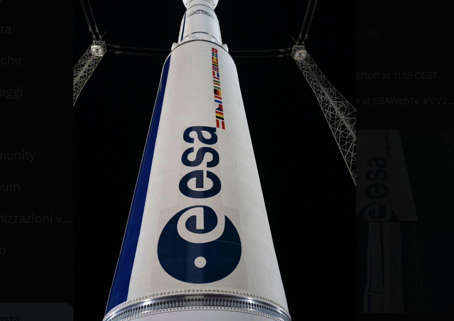Lancio razzo Vega-C missione Biomass