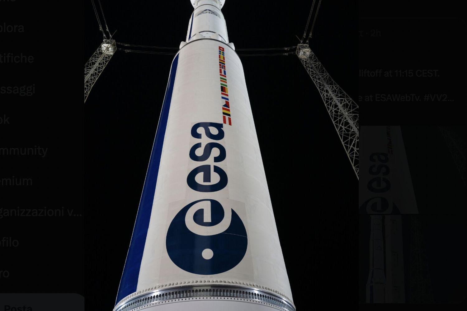 Lancio razzo Vega-C missione Biomass