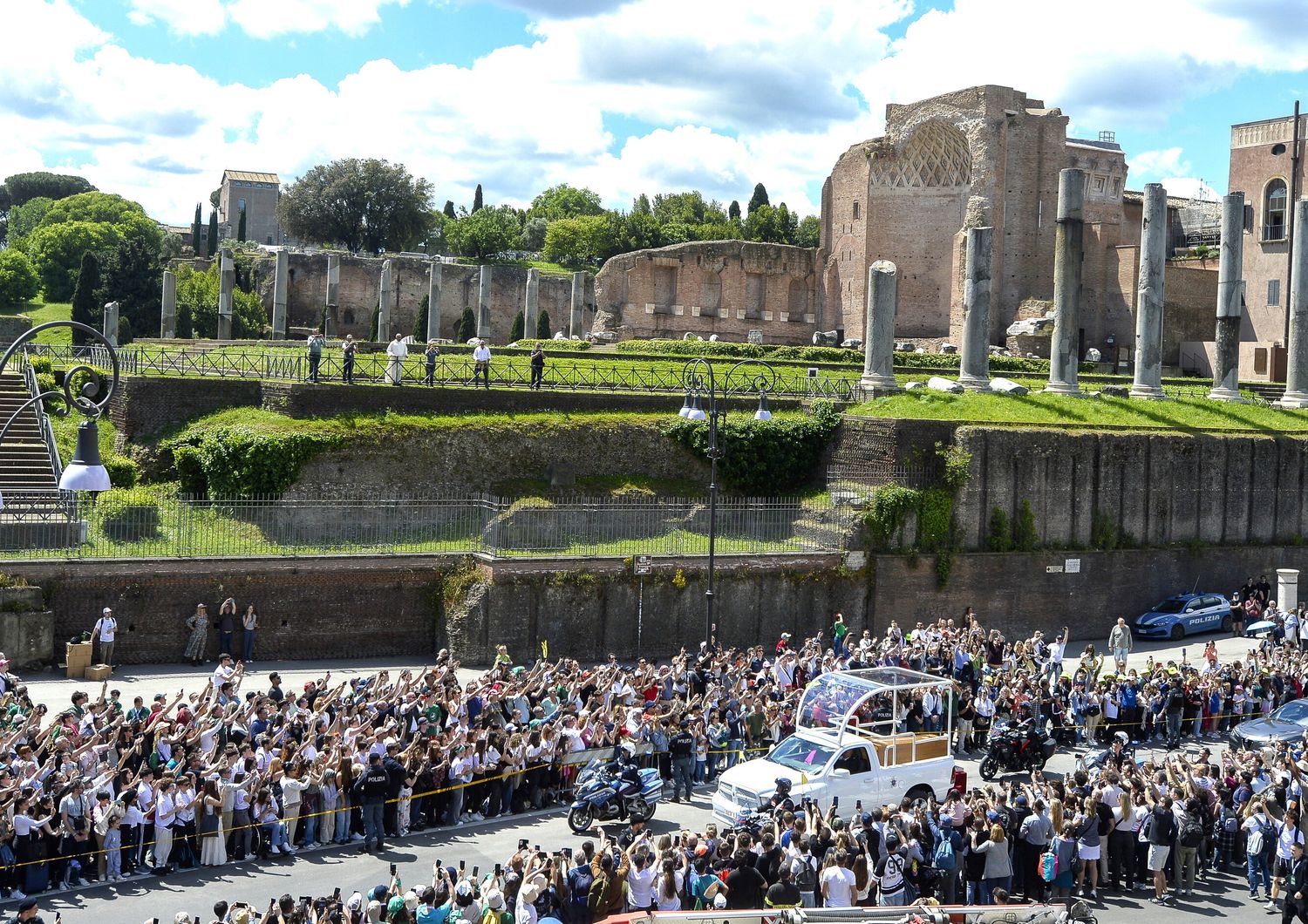 Corteo di Papa Francesco