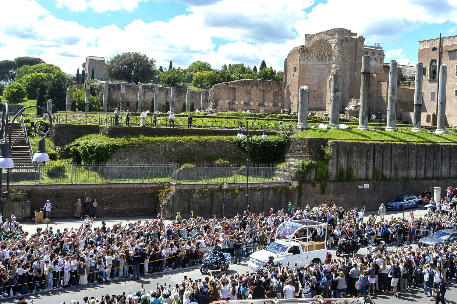 Corteo di Papa Francesco
