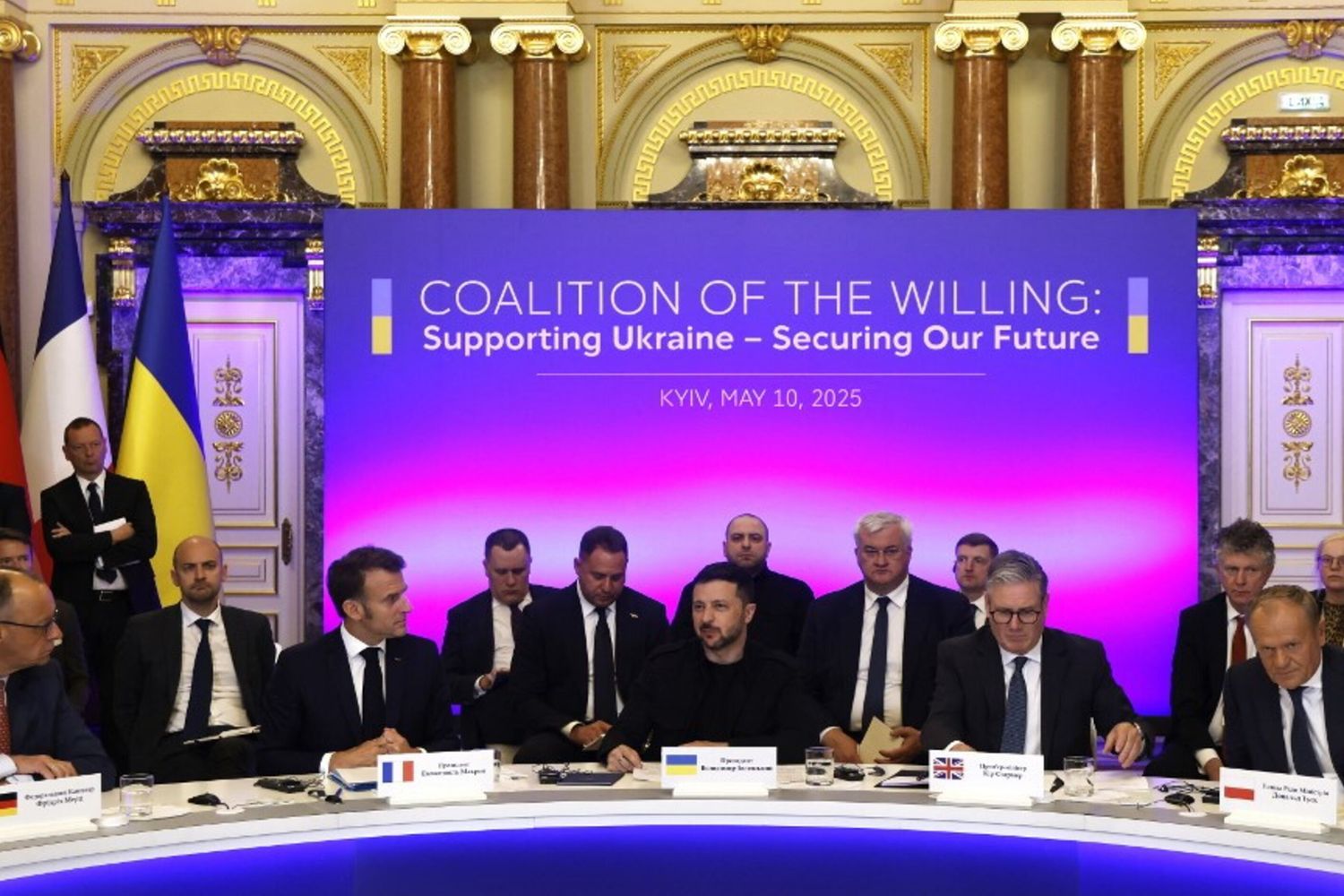 Zelensky, Macron, Starmer e Merz a Kiev