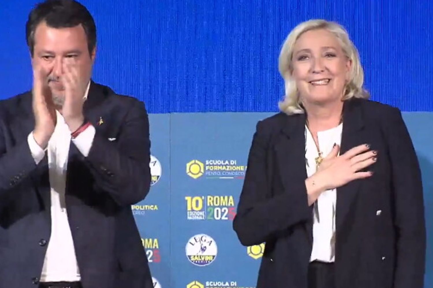 Matteo Salvini e Marine Le Pen
