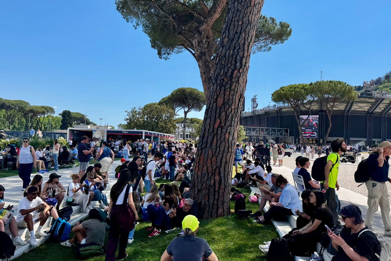 Foro Italico in attesa di Sinner