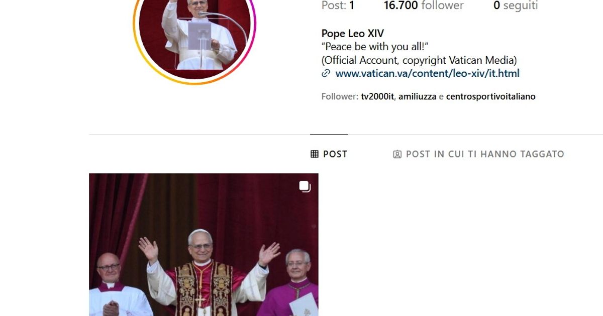 Il nuovo Papa resta sui social. X e Instagram gli account attivi
