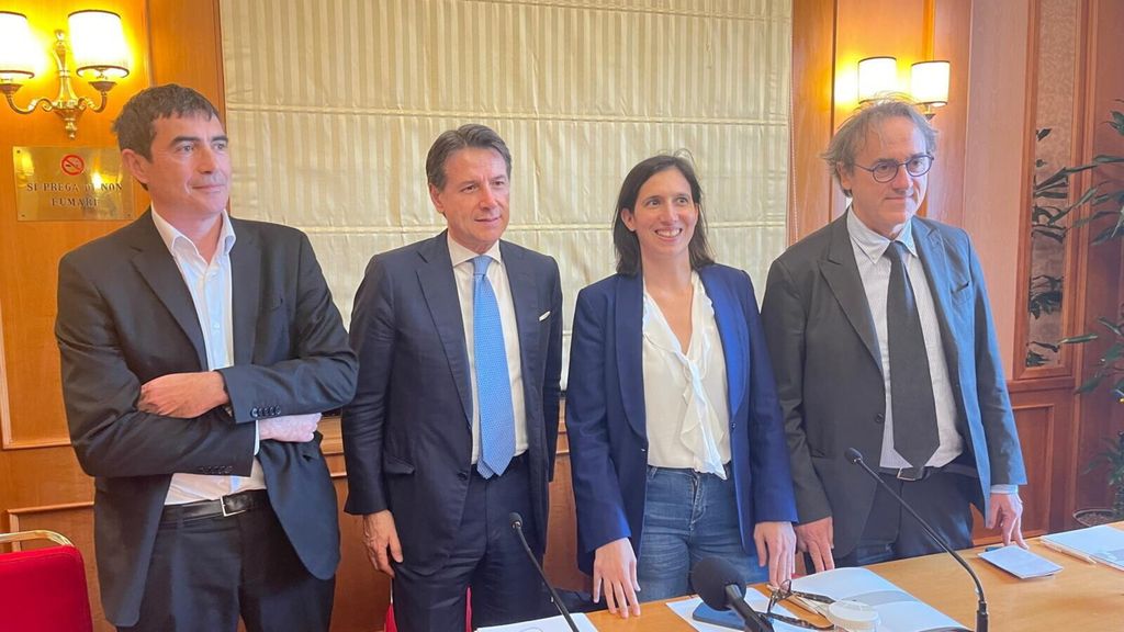 Da sx: Fratoianni, Conte, Schlein e Bonelli