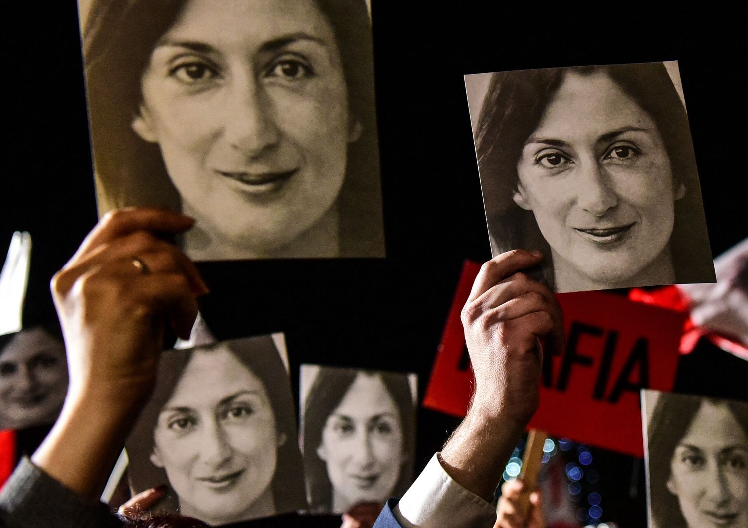 Immagini della giornalista Daphne Caruana Galizia&nbsp;