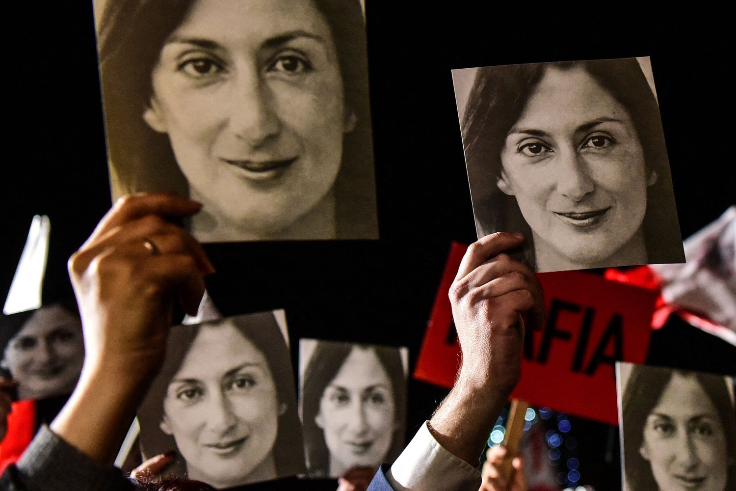 Immagini della giornalista Daphne Caruana Galizia&nbsp;