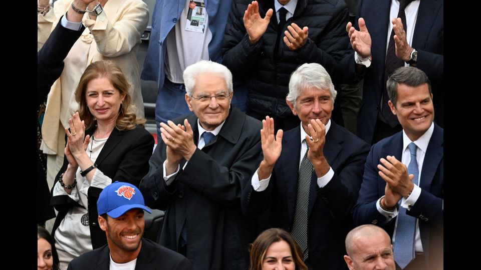 Internazionali di Tennis d'Italia BNL, singolare femminile. Nella foto: Sergio Mattarella
