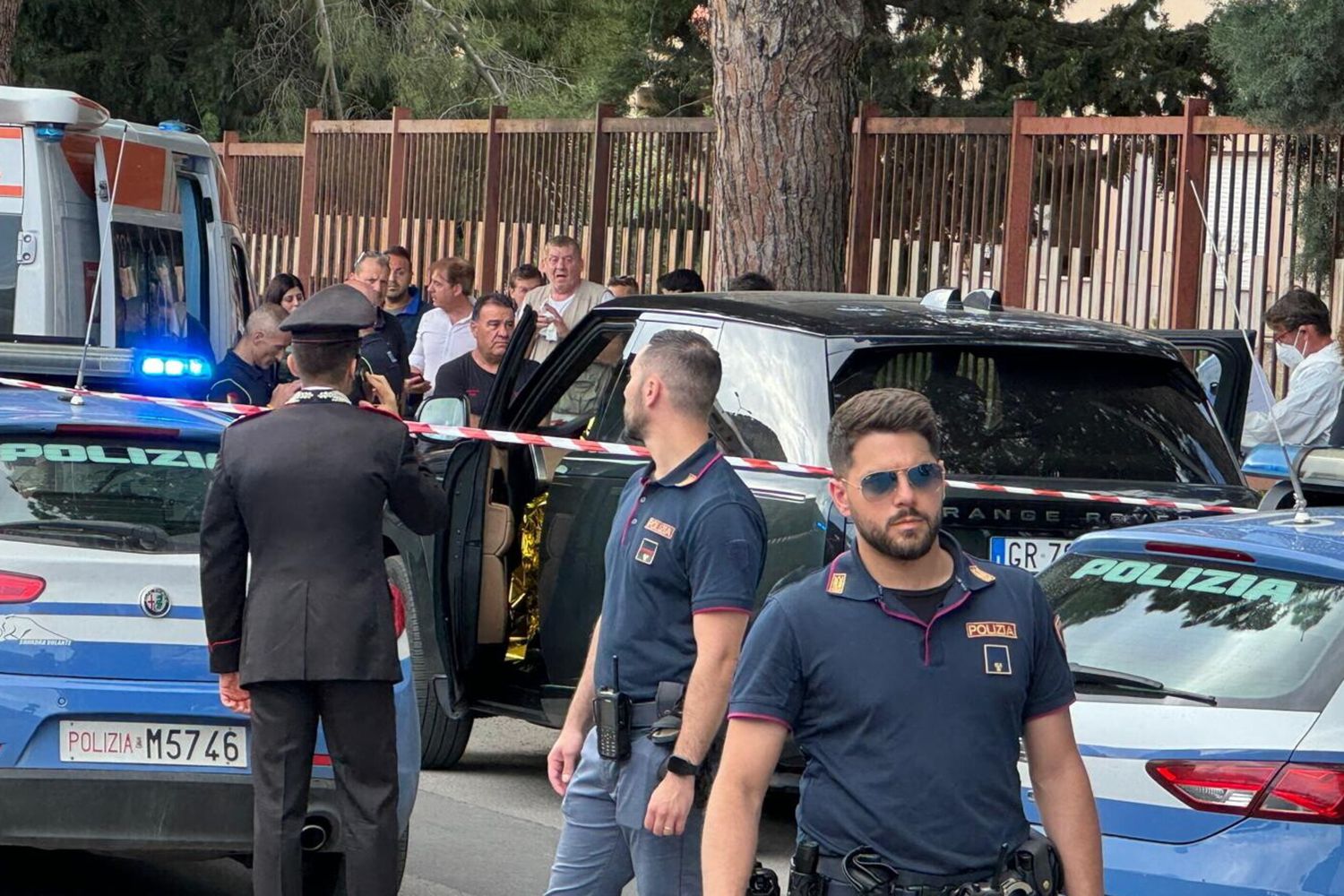 L'auto con a bordo il cadavere di Angelo Onorato