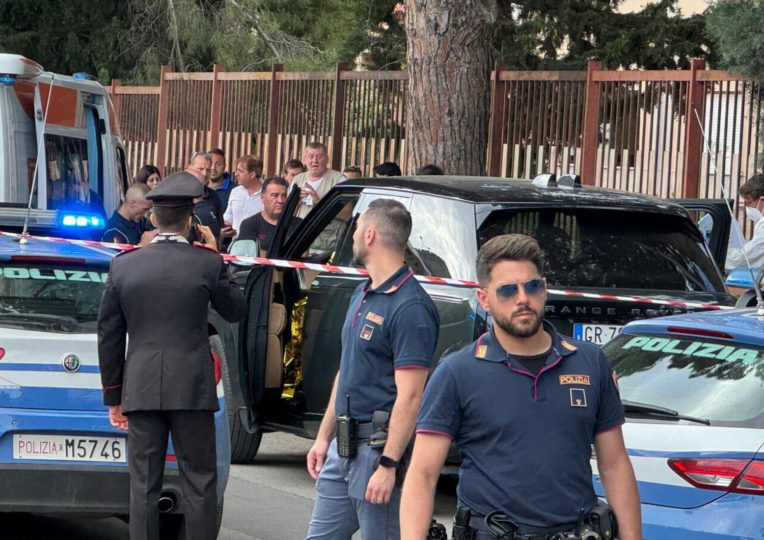 L'auto con a bordo il cadavere di Angelo Onorato