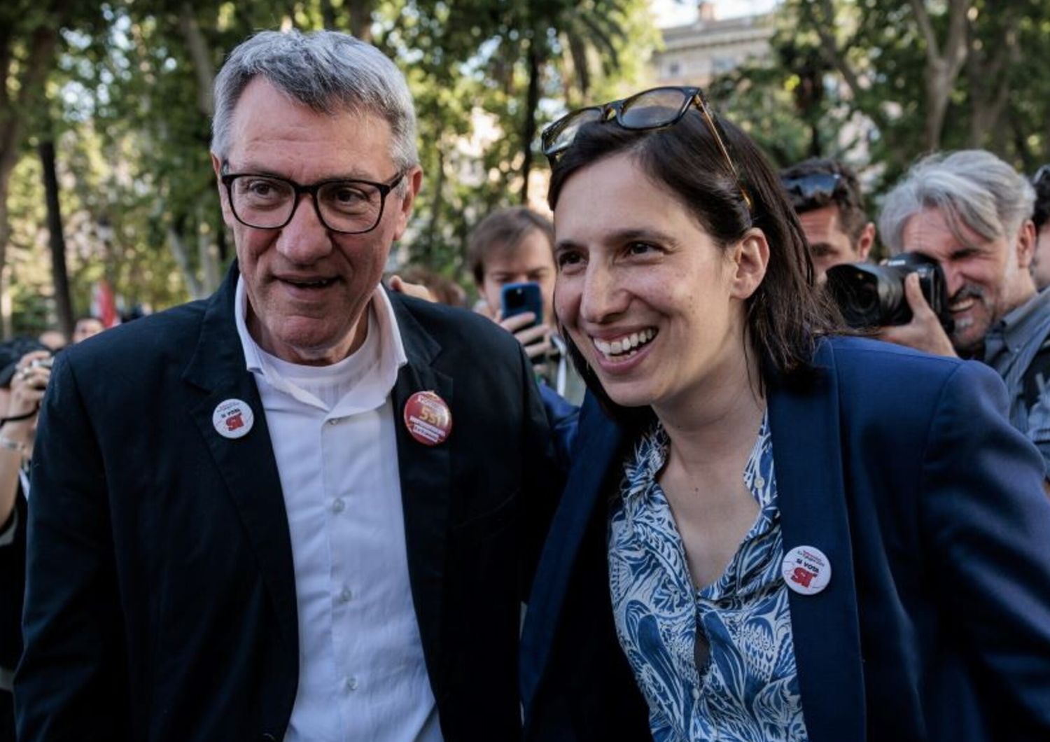 Maurizio Landini e Elly Schlein