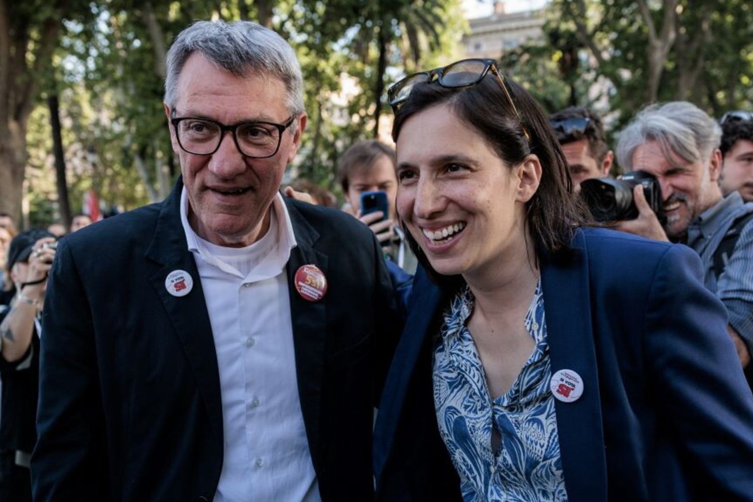 Maurizio Landini e Elly Schlein