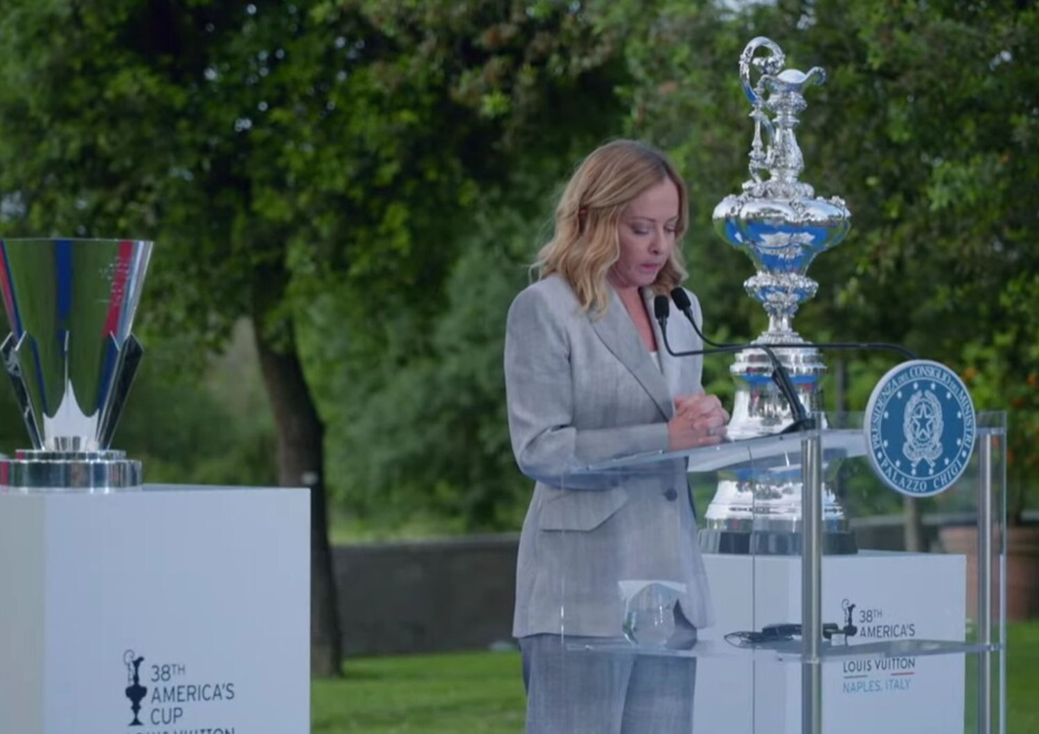 america&#39;s cup napoli meloni indimenticabile