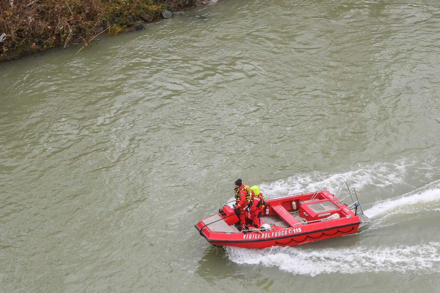 Vigili del Fuoco sul fiume Tevere&nbsp;
