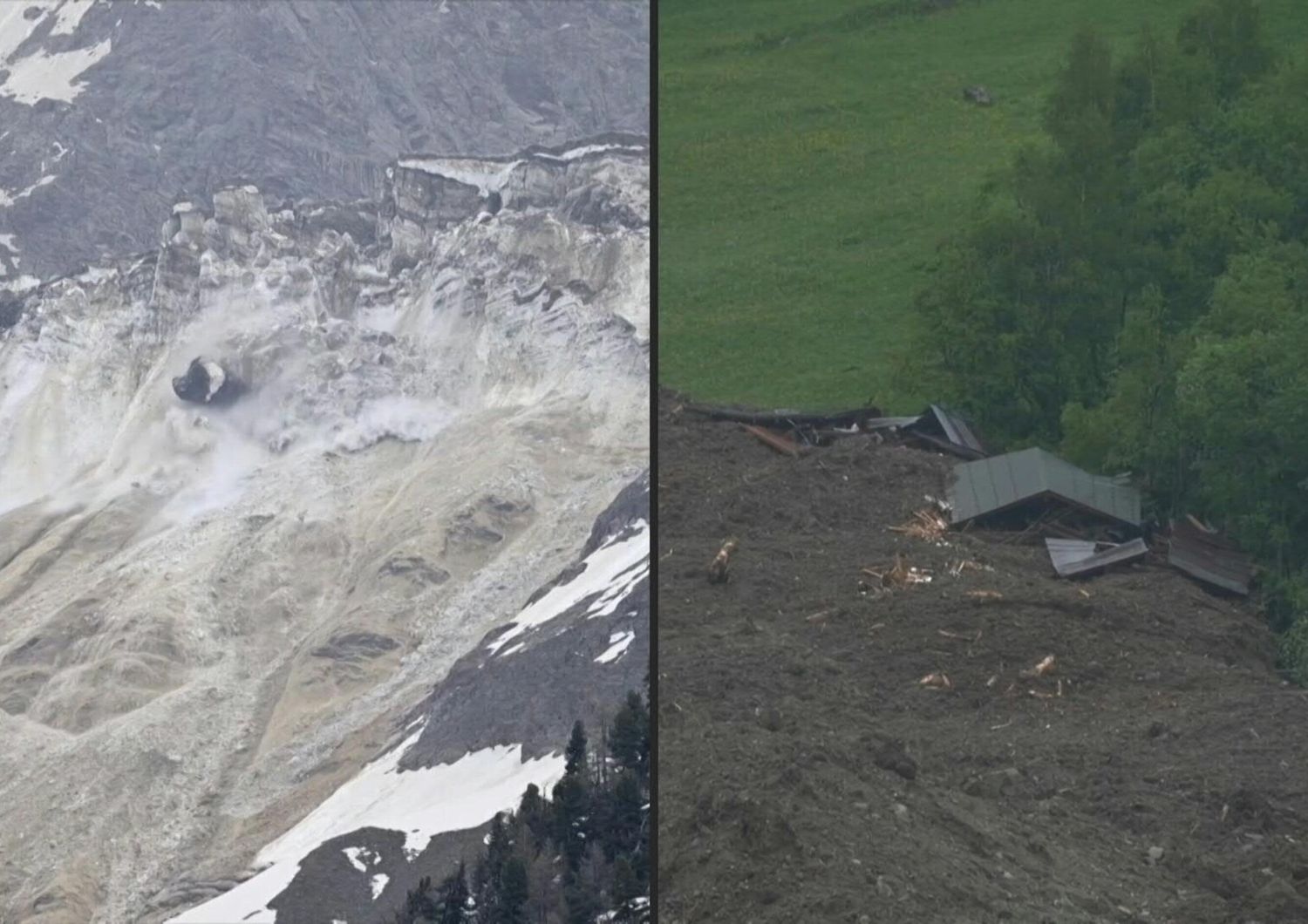 Crollo ghiacciao Svizzera
