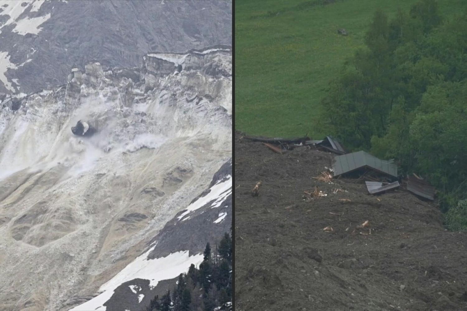 Crollo ghiacciao Svizzera