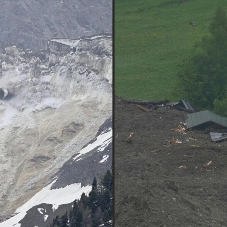 Crollo ghiacciao Svizzera