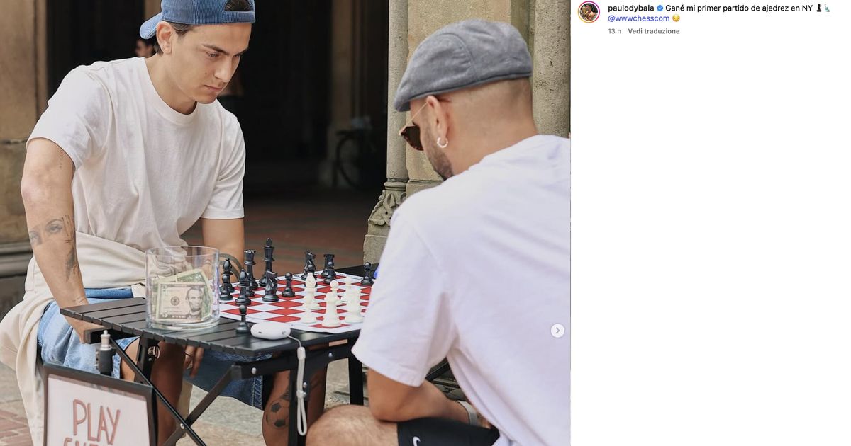 dybala gioca e vince a scacchi a new york