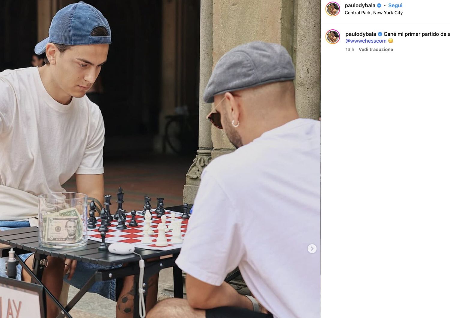 dybala scacchi new york instagram