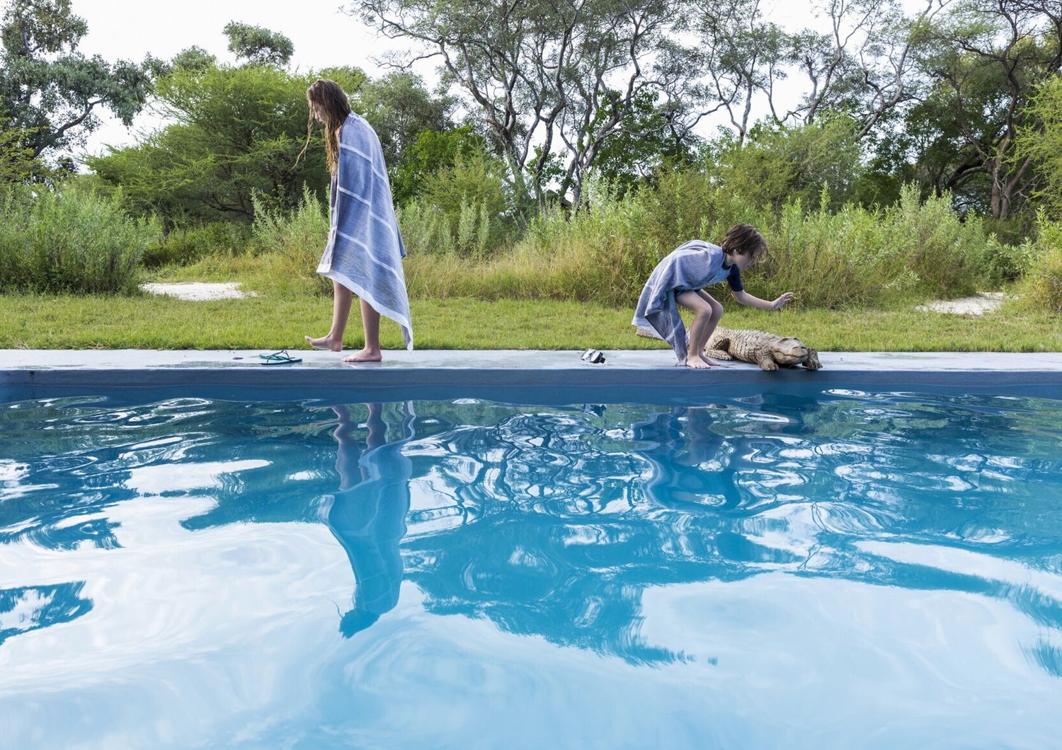 Bambini in piscina