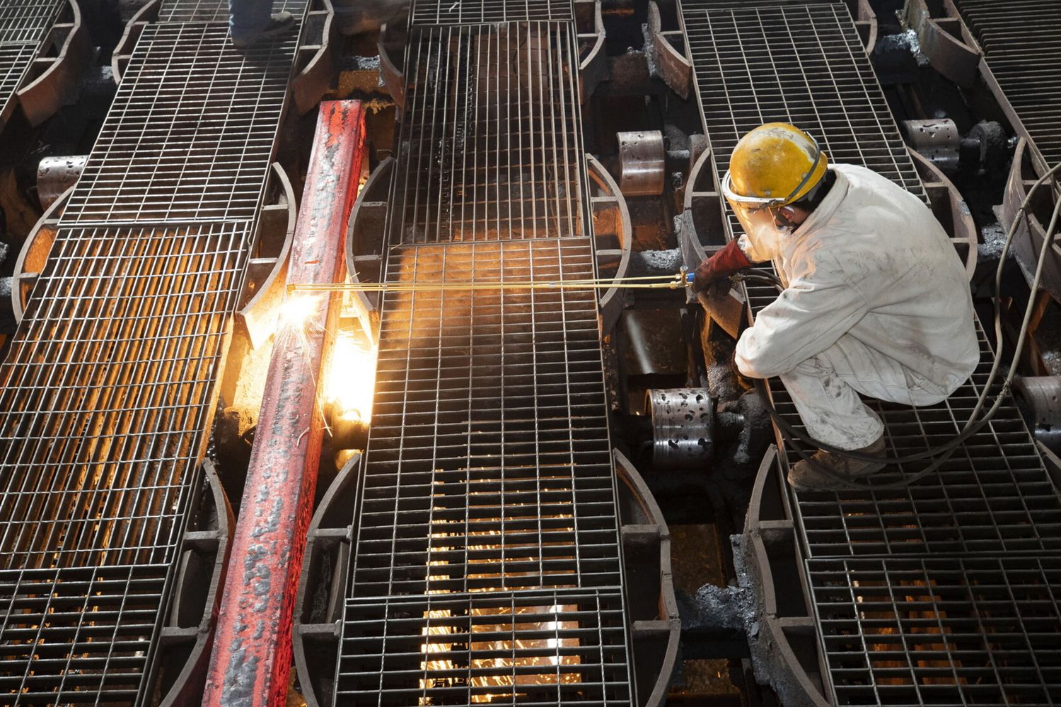 Produzione di acciaio, immagine d'archivio