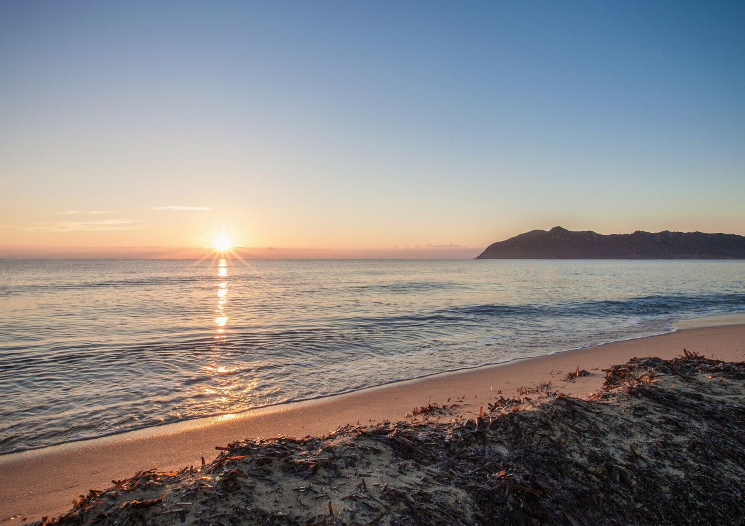 Tramonto sul mare a Villasimius (Sud Sardegna)