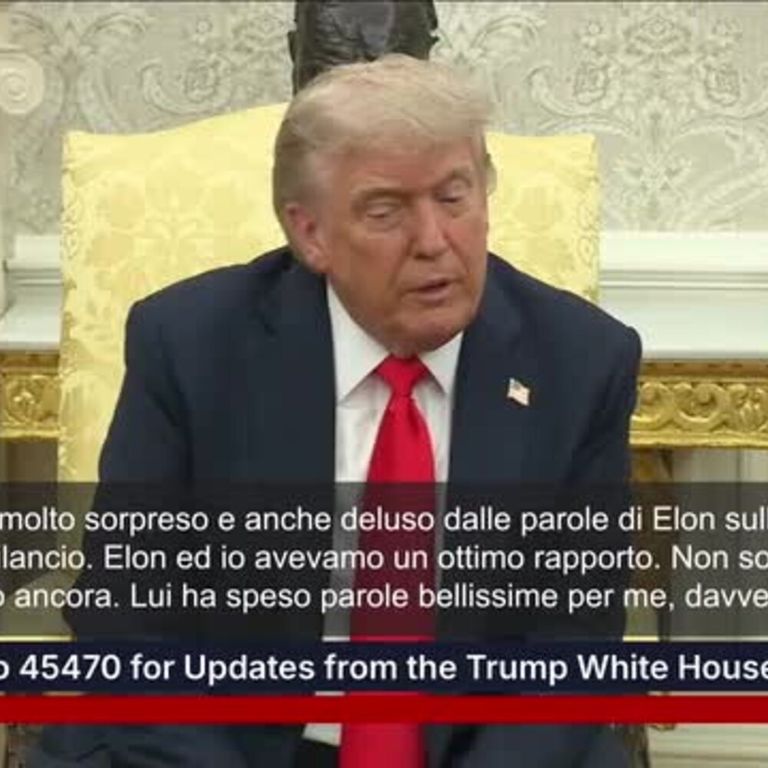 Trump: "Sorpreso e deluso da parole di Elon Musk su legge bilancio"
