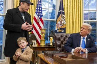 Elon Musk, il figlio e Donald Trump