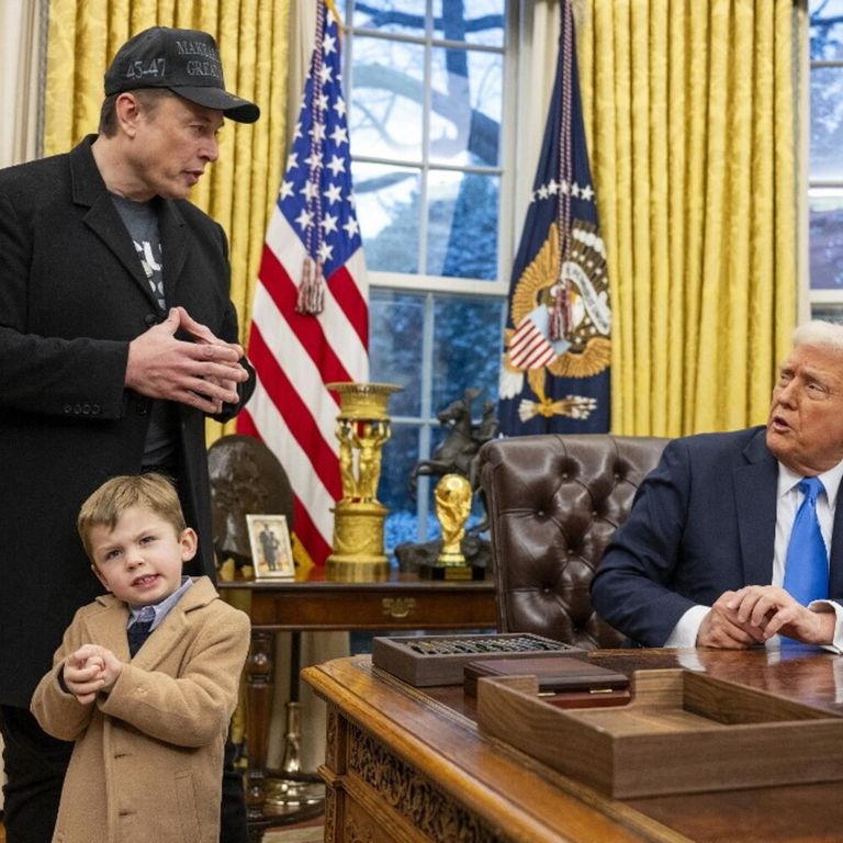 Elon Musk, il figlio e Donald Trump