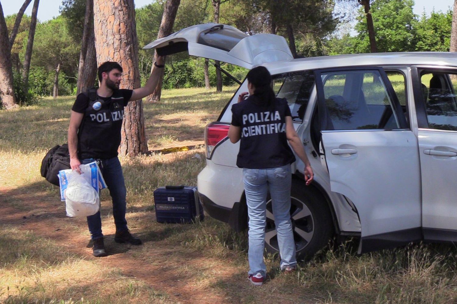 Polizia scientifica a Villa Pamphili