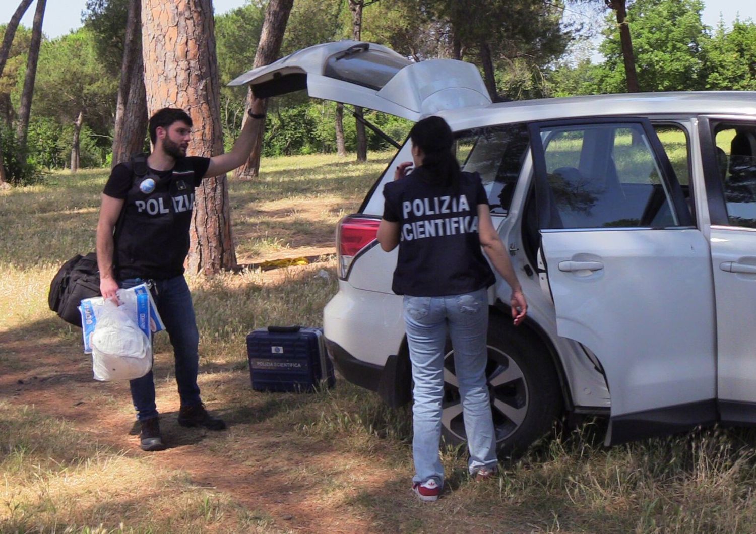 Polizia scientifica a Villa Pamphili