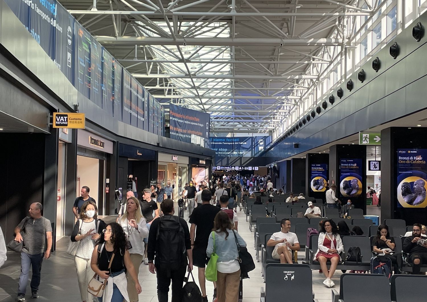 Il terminal A dell'aeroporto di Fiumicino&nbsp;