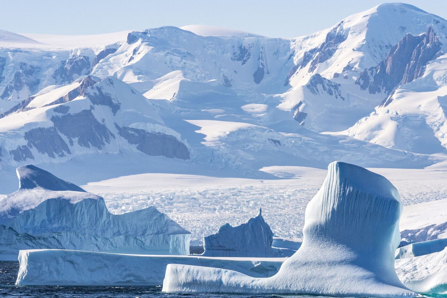 Un ghiacciaio dell'Antartide, immagine d'archivio