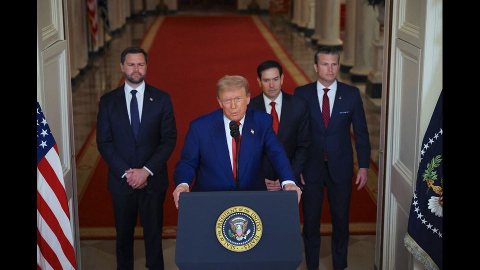 Il presidente degli Stati Uniti Donald Trump si rivolge alla nazione