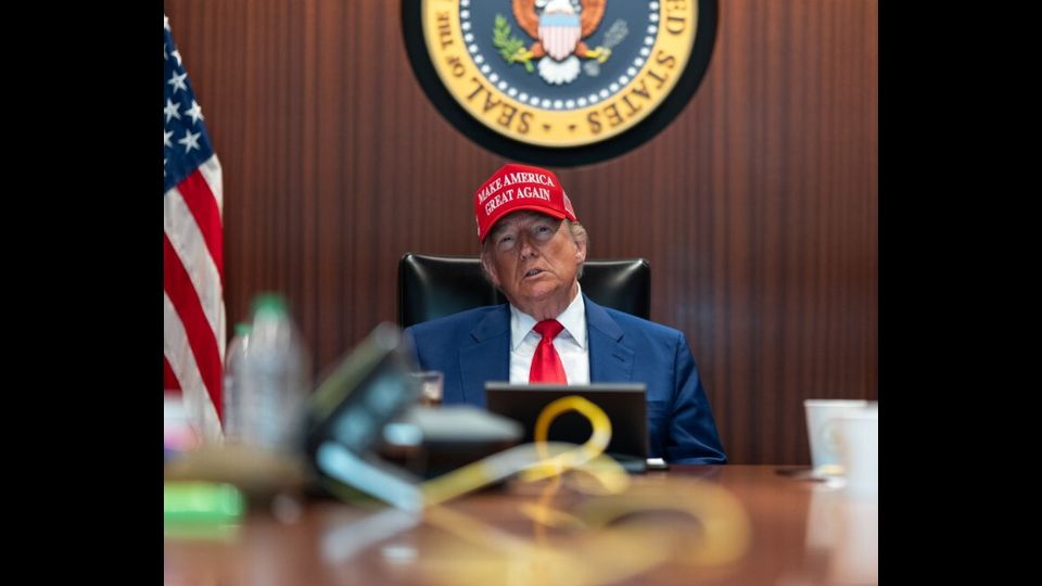 Trump alla control room prima dell'attacco all'Iran, 21 giugno 2025