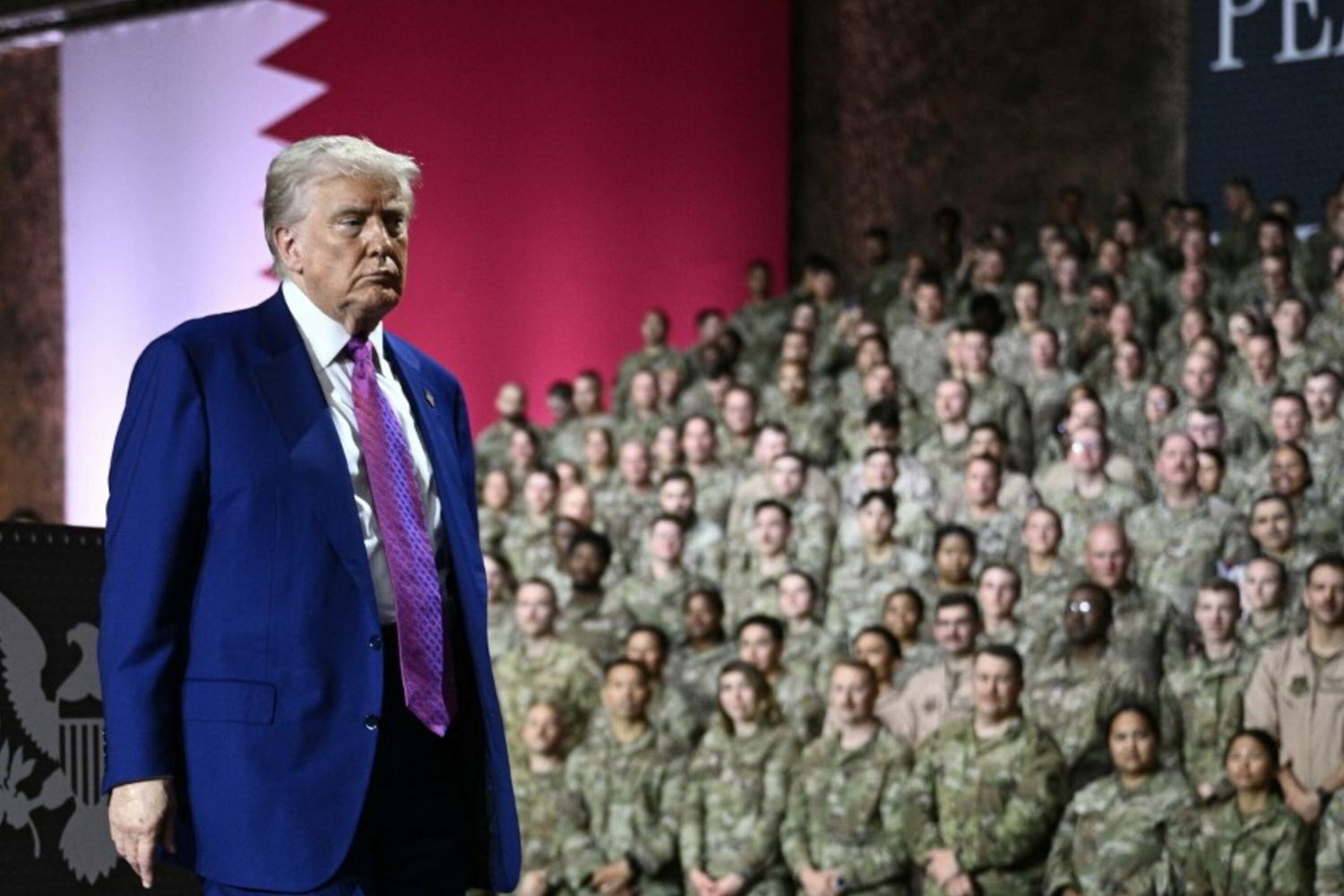 Trump in visita alla base in Qatar