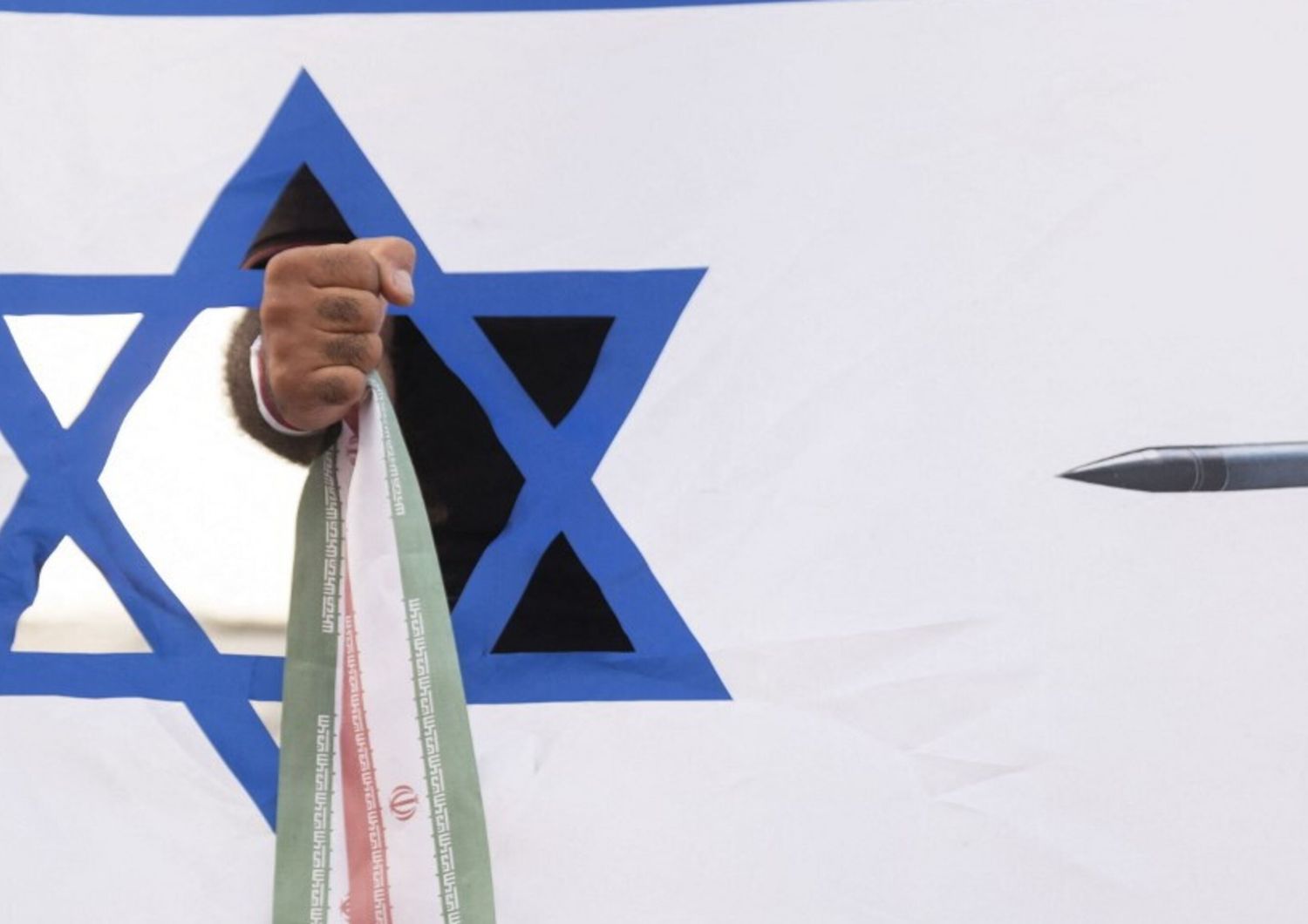 Bandiera Israele e bandiera Iran