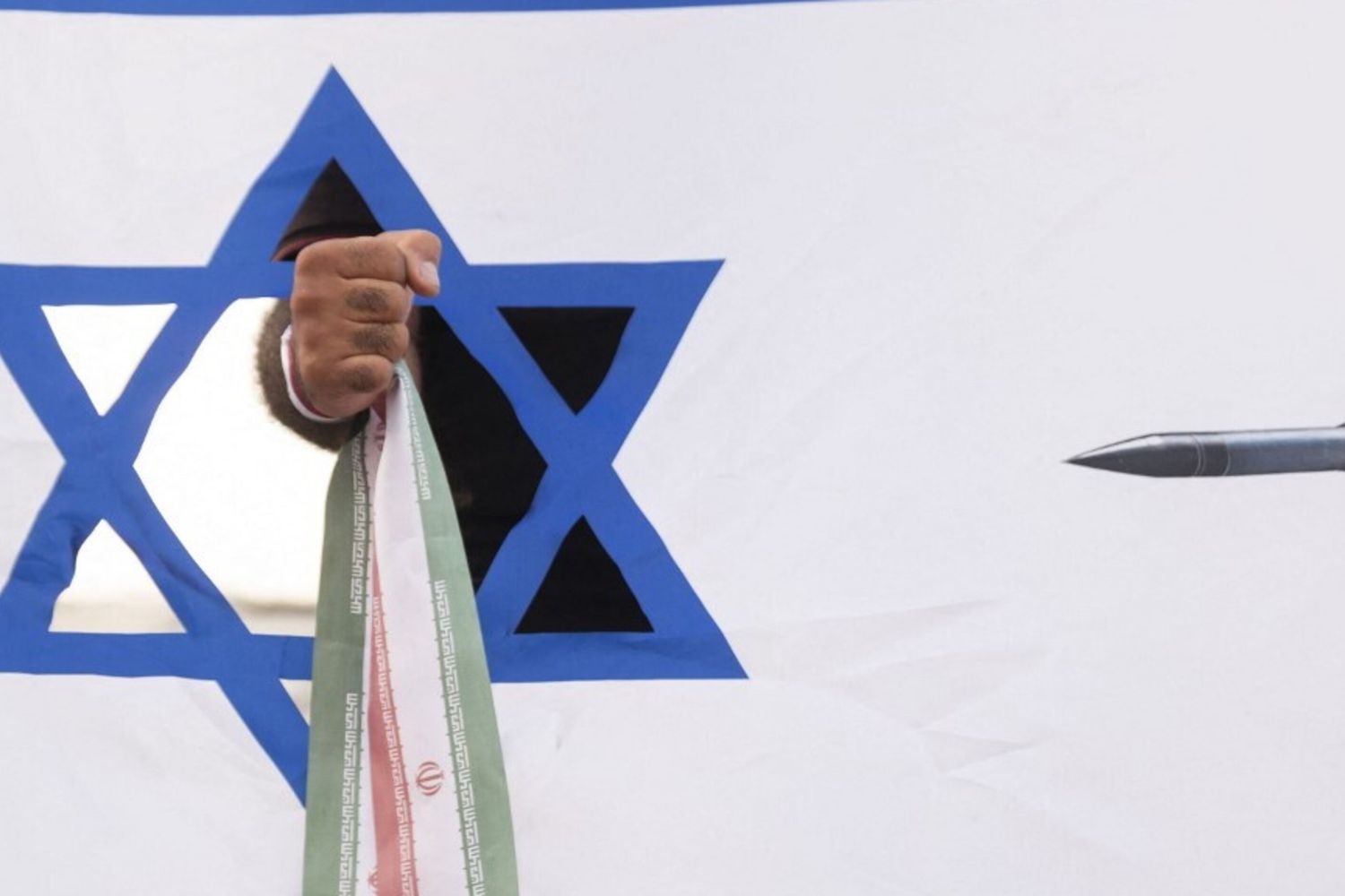 Bandiera Israele e bandiera Iran