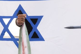 Bandiera Israele e bandiera Iran