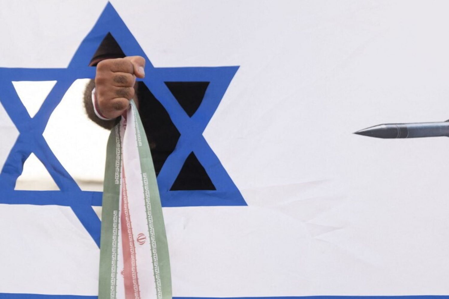 Bandiera Israele e bandiera Iran