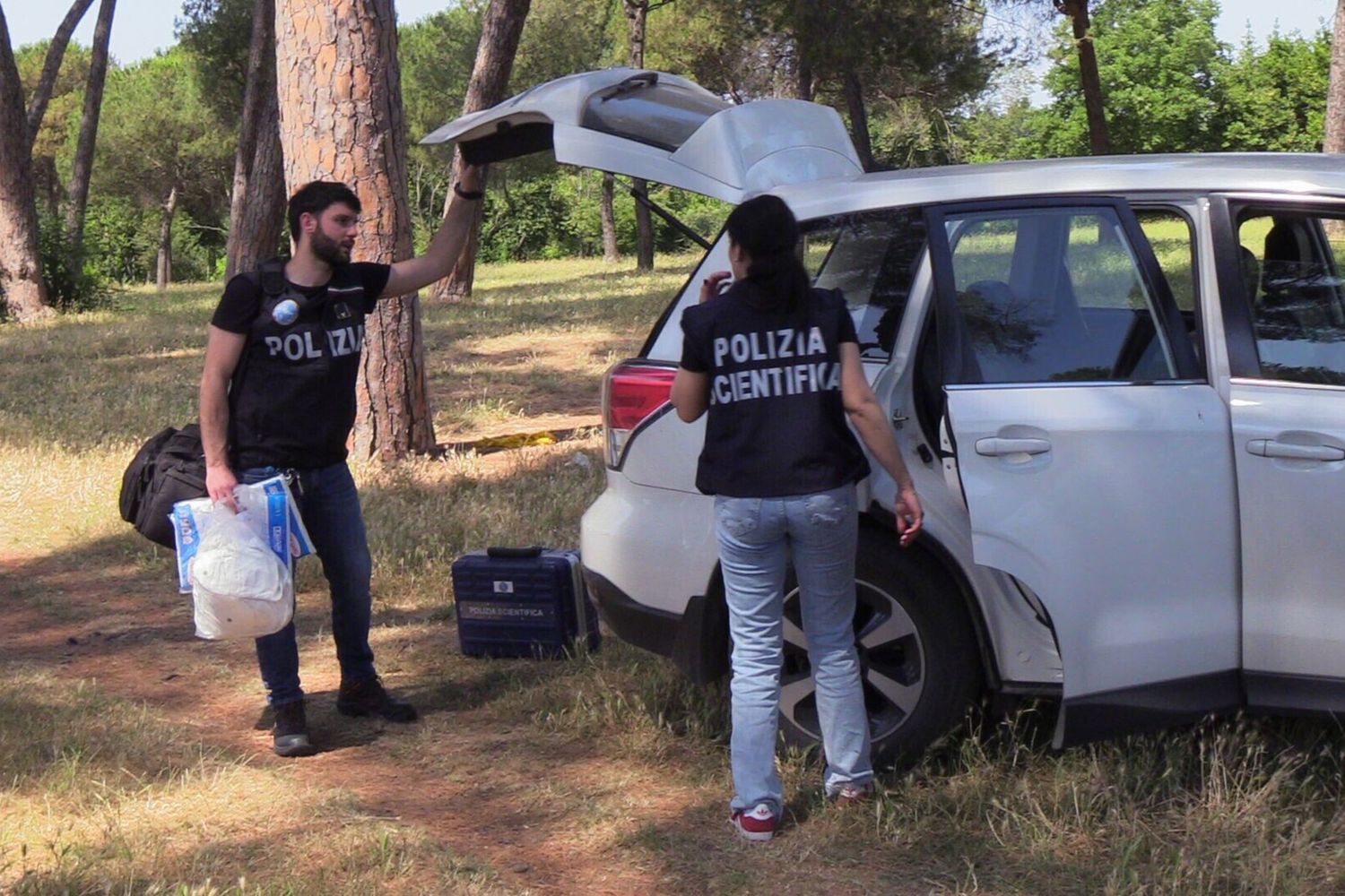 Polizia scientifica a Villa Pamphili